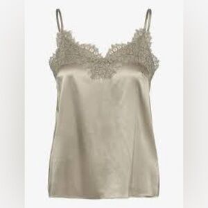 PRIMARK V-NECK LACE TRIMMED CAMISOLE TOP - GREEN SIZE 2XL (NEW WITH TAGS) A16